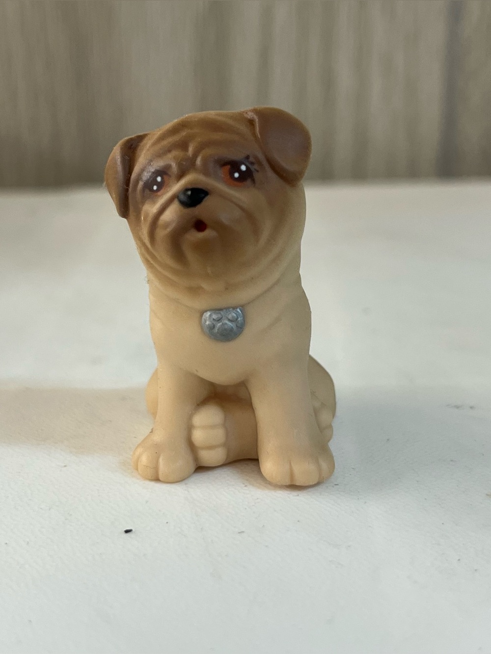 Kenner 1993 Littlest Pet Shop Pal Around Pups Splash Happy Puppies Brown Tan Pug